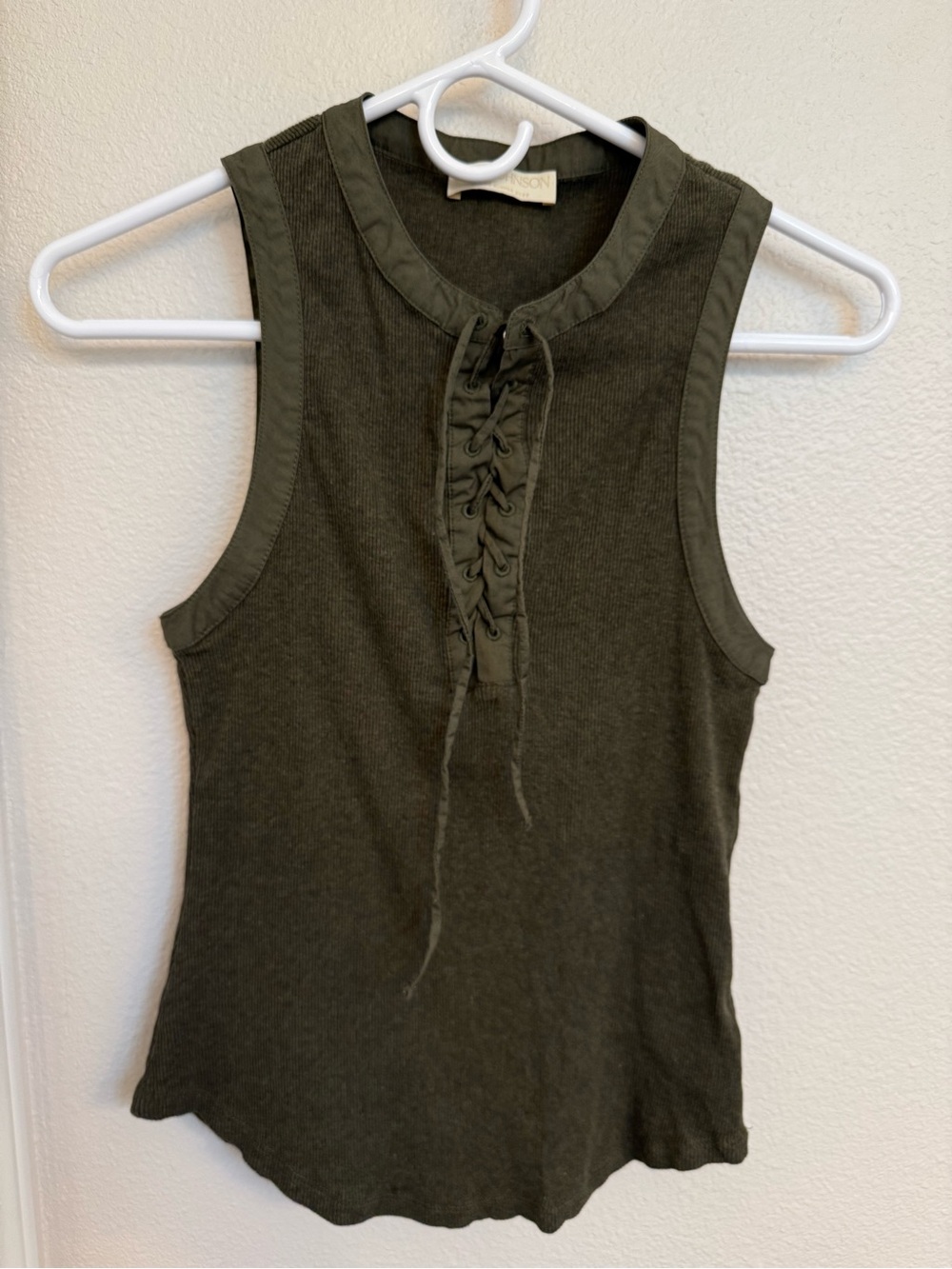 Ulla Johnson green lace up tank